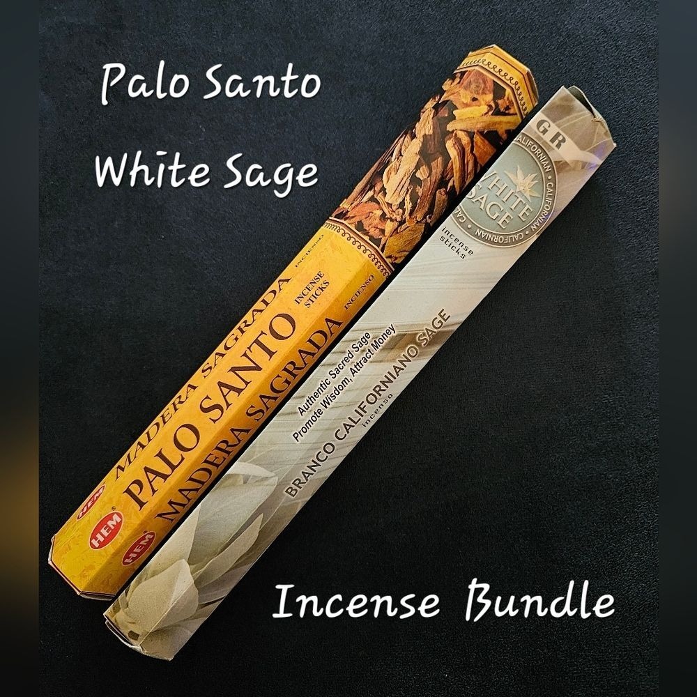 Incense Bundle - White Sage and Palo Santo 20 sticks each Purification Cleansing